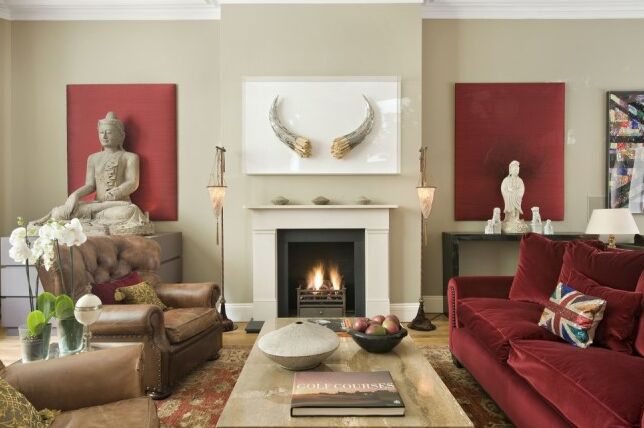 Поєднання червоний і бежевий