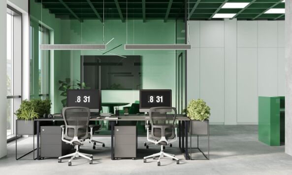 Офіс у зелених відтінках